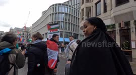 Pro-Palestine protest in London Dec 9 2023 against Israeli attacks on Gaza
