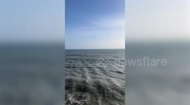 Just when you thought it was safe....! 'Large' shark captured on video off UK coast