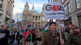 Pro-Palestine protest in London Dec 9 2023 against Israeli attacks on Gaza