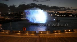 Aquaman and the Lost Kingdom movie promoted in Barangaroo, Sydney, Australia