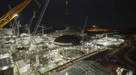 World's biggest crane lifts spectacular dome onto £26bn nuclear power station