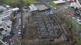 Dramatic footage shows the utter devastation of an explosion at an industrial estate in South Wales