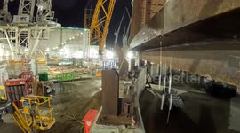 World's Largest Crane, Big Carl, Lifts Spectacular Dome onto Hinkley Point C Nuclear Power Station in Somerset, UK