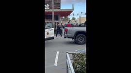 Aggressive Man Faces Off With Police Officer