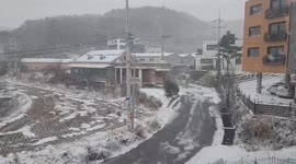 South Korea: Cold Wave Arrives, Bringing Heavy Snow And Dropping Temperatures
