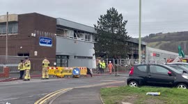 Investigation continues at Rhondda industrial estate where body was found after fire in UK