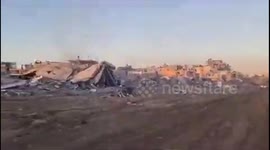Gaza Neighbourhood Reduced To Rubble