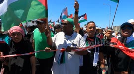 Residents of Cape Town's largest township march in support of Palestine