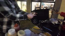 King Charles the Third's new town in Cornwall celebrates Christmas with a Tree lighting and vist from Father Christmas, Nansledan, Cornwall, UK