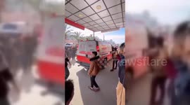 Injuries Arrive At Gaza Hospital After Israeli Bombing Raid