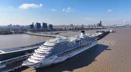 China First Large Cruise Ship Adora Magic City in Shanghai