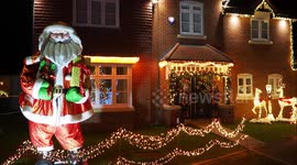 Housing estate's spectacular Christmas Lights in Kent, UK
