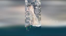 Coastal Road Devastated by Afternoon Landslide in Province of Brescia, Italy