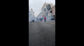 Massive protest on Hollywood Boulevard gets cops to show up to break up