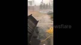 Tornado-warned storm batters South Carolina coast