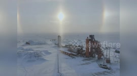 Electricians at remote power station encounter three suns in the sky