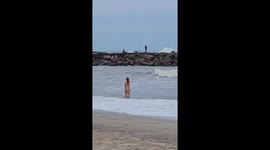 Santa Clara del Mar lifeguards brave strong surf to rescue drowning girl
