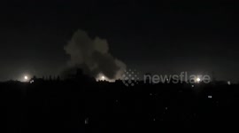 Israeli warplanes bomb a house in Rafah, Gaza Strip