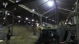 Hamas engineers constructing the tunnel in Gaza
