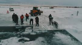 Barkol Ice and Snow Festival Preparation in Barkol, China