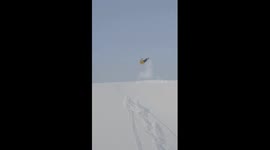 Pro Skier Spins and Front Flips off of a Massive Ramp