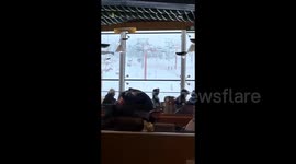 Terrifying scene as ski lift violently shakes due to 'emergency failure' at Chinese resort