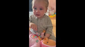 Dramatic baby girl will stop at nothing to find a reason to cry!
