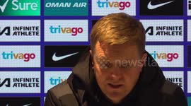 Chelsea (P)1-1 Newcastle: Eddie Howe press conference in UK