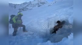 Sheep stranded at over 2,000 metres above sea level rescued by officials in Italy