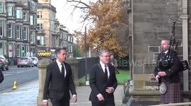 Sir Keir Starmer, Tony Blair and Gordon Brown among mourners at Alistair Darling memorial in Edinburgh, UK