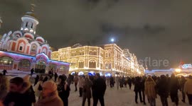 New Year preparations underway in Red Square in Moscow