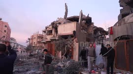 House near Gaza's Al-Aqsa Hospital destroyed by Israeli shelling