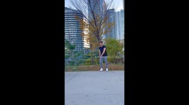 Performer Creates New Trick