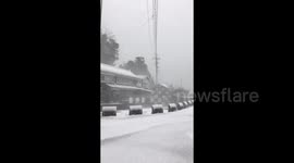 Japan: Strong Cold Air Mass Brings Widespread Snow To Japan Sea Coast