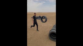 Gravity's symphony: tire cascade unleashed in Batman City, Turkey