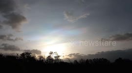 Nacreous or Mother-of-pearl clouds over Nairn Scotland right now.