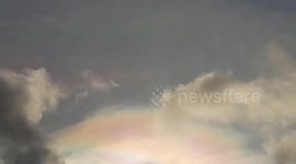 Stunning capture of rare 'mother-of-pearl', Nacreous Clouds, captured over Macclesfield, UK
