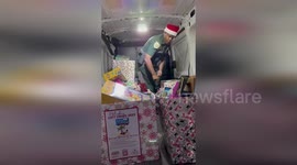 Santa and Sheriff Spreads Joy to 400+ Kids Ahead of Christmas in Palm Beach County, FL, USA