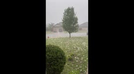 Hail Storm Batters Hot Springs, Arkansas