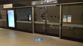 Stock footage of Bond Street London Underground station in UK