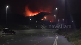 Cape Town mountain fires spread for third night