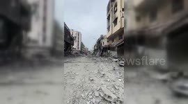 Massive destruction following Israeli raids on Gaza's Jabalia
