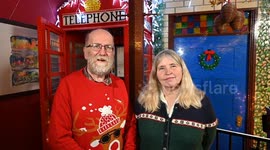 Couple makes life size telephone box out half a million pieces of Lego