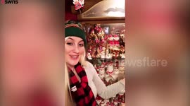 Christmas mega fan keeps $10,000 of decorations in room dedicated to Santa - all year round