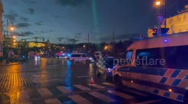 Police at The Scene of Prague Shooting, Czechia