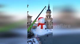 Giant 59ft tall snowman transforms Chinese city into a winter wonderland