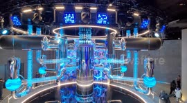 Reactor installation is displayed at Rosatom pavilion at VDNKH exhibition-forum RUSSIA. Moscow, Russia