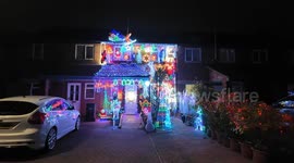 Is this the most Christmas Light Decorated house in the UK? A home in Swindon is covered in Christmas lights causing even cars to slow down to look at the Christmas Lights