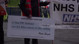 Junior doctors strike in Nottingham, UK