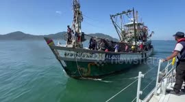 ADD VIDEO: British tourist, 57, missing as diving boat sinks in rough seas off Thai island
